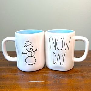 Last 1 - Rae Dunn “Snow Day” Double Sided Snowman Mug